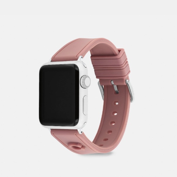 SOLD New in-box Coach Apple watch Pink Silicon strap 38mm and 40mm - Picture 3 of 7